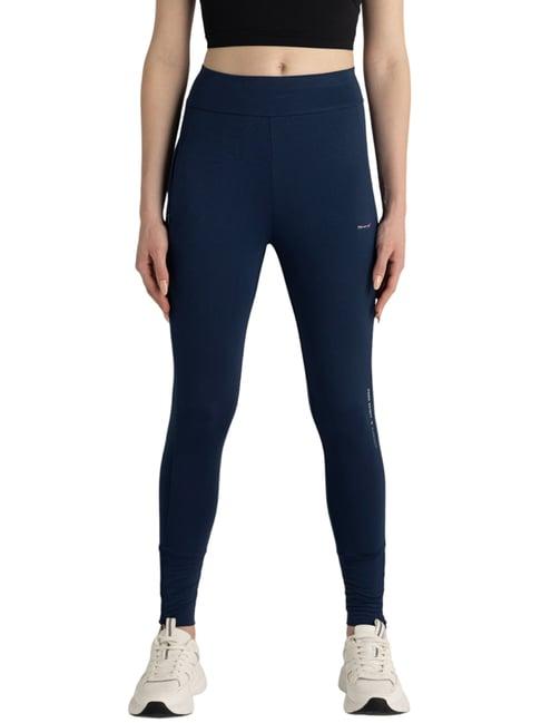 van heusen blue printed sports tights