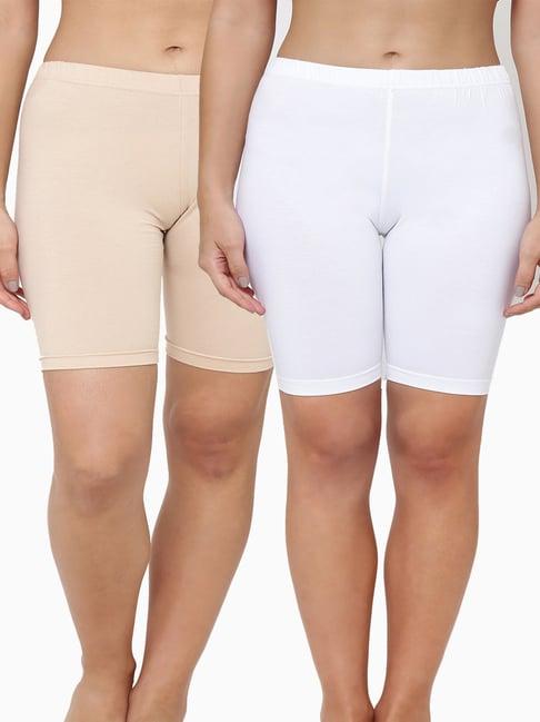 leading lady skin & white shorts - pack of 2