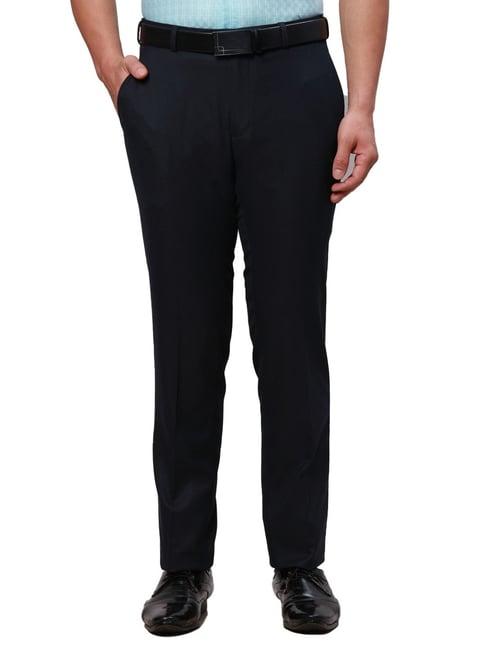 raymond blue classic fit trousers