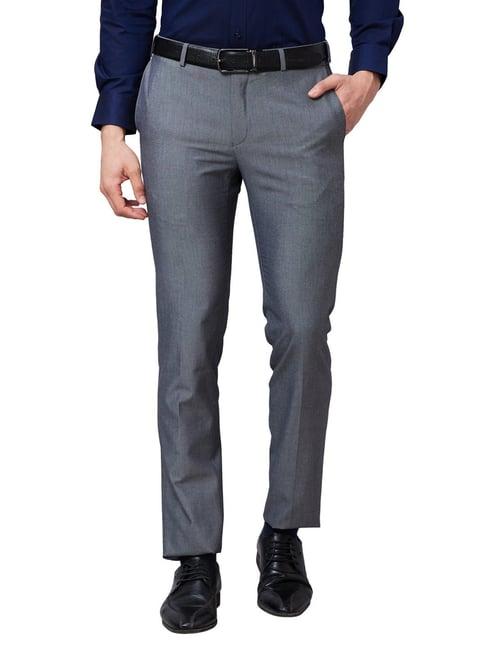 raymond grey classic fit trousers