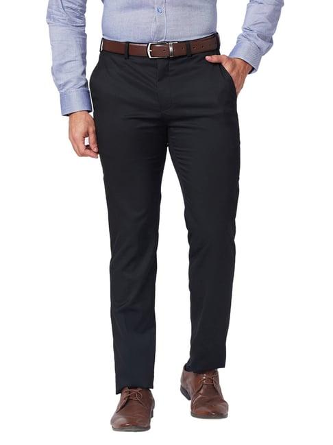 raymond black classic fit trousers