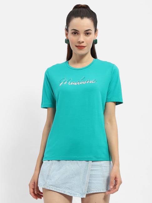 madame aqua cotton embellished t-shirt