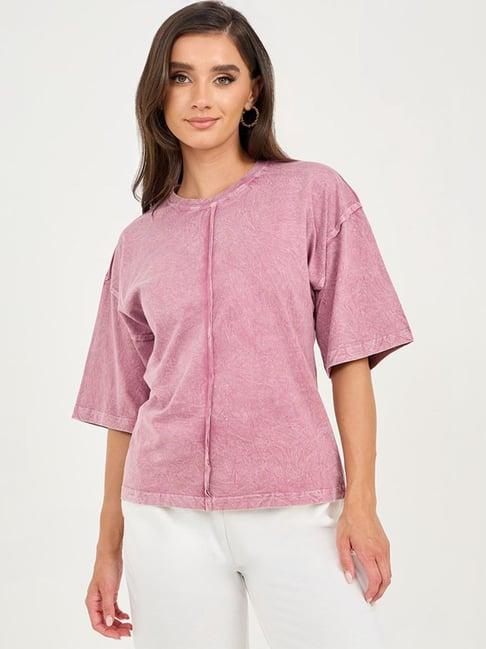 styli pink cotton t-shirt