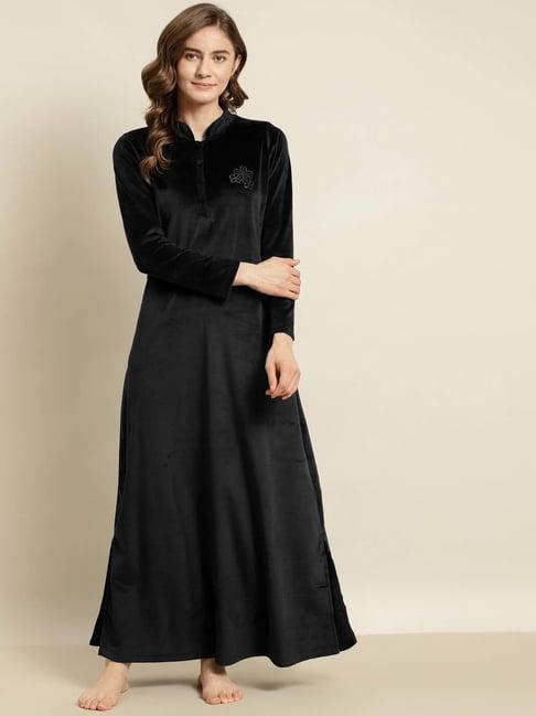 sweet dreams black plain night dress