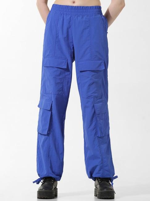 only blue relaxed fit high rise pants