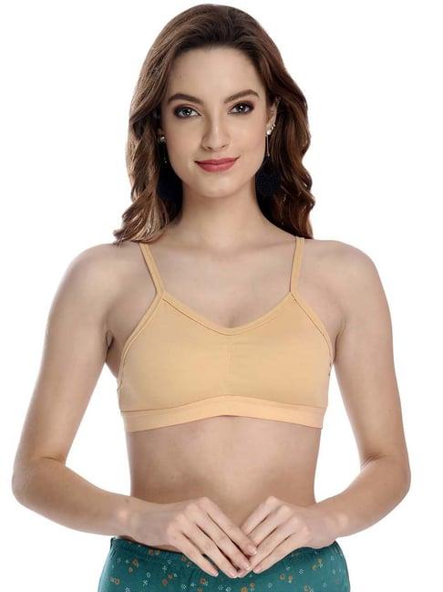 arousy beige cotton everyday bra