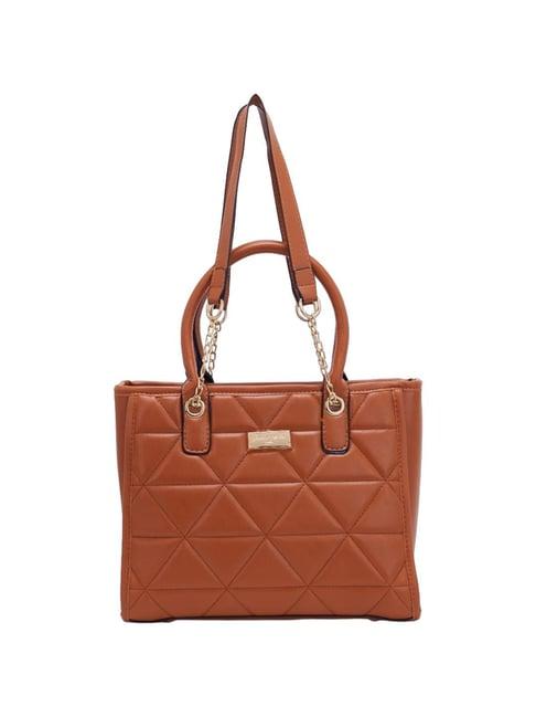 pierre cardin brown textured handbag