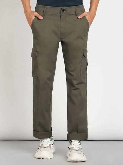 lee dark olive regular fit cargos