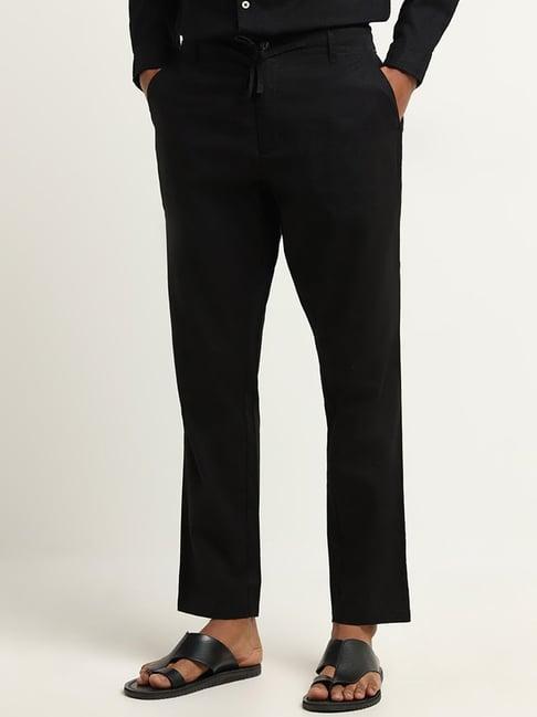 eta by westside black mid-rise slim fit chinos