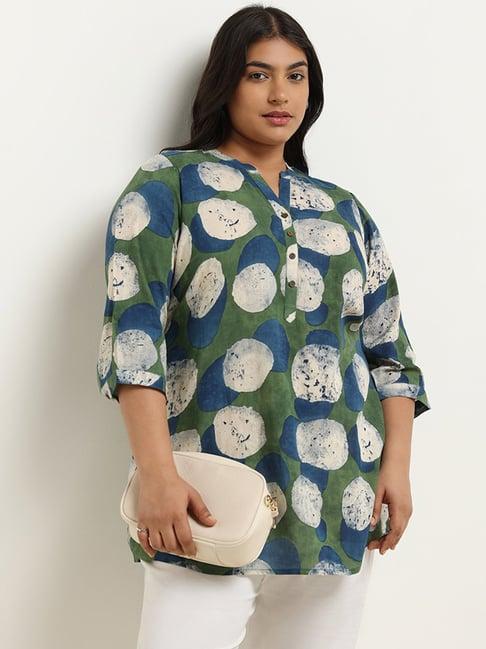 diza by westside green printed kurti