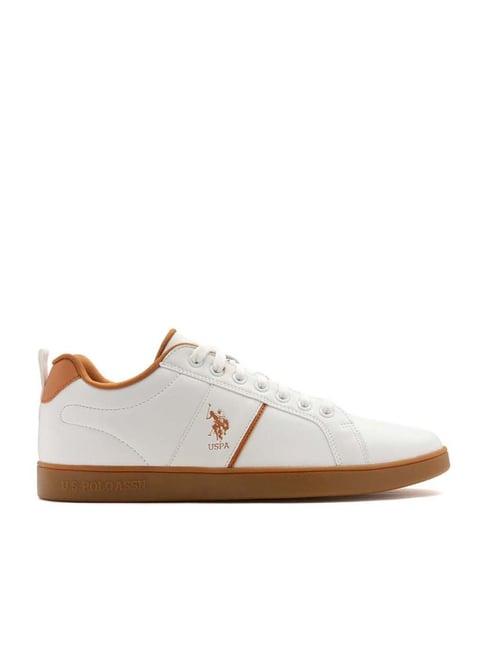 u.s. polo assn. men's vador off white casual sneakers