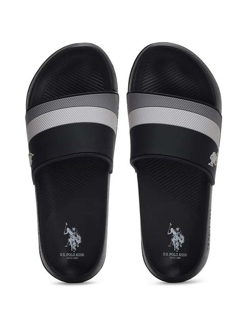 u.s. polo assn. men's conex 4.0 black slides