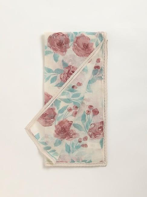 zuba by westside off-white floral print dupatta