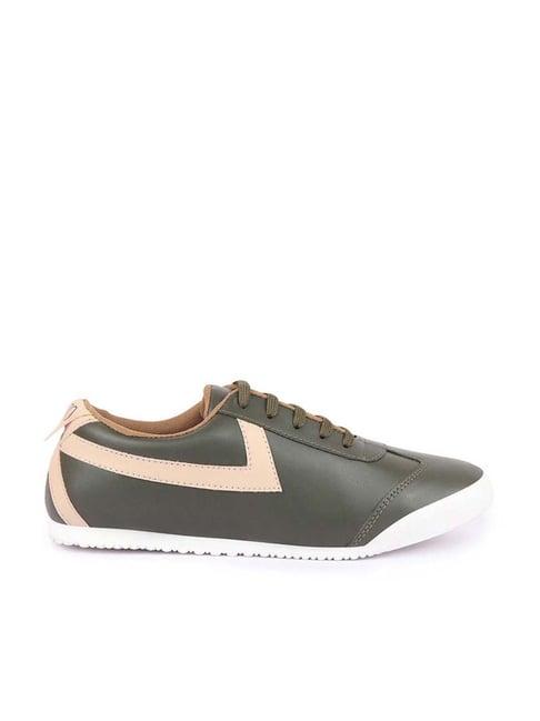 fausto men's olive casual sneakers