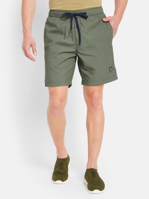 octave olive regular fit sports shorts