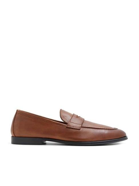 aldo men's tan casual loafers