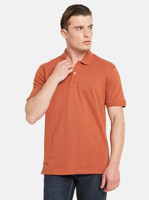 octave rust regular fit polo t-shirt