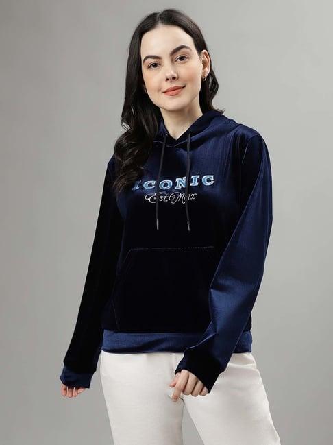 iconic navy embroidered sweatshirt