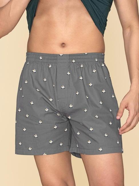 xyxx vespa grey cotton relaxed fit printed boxers