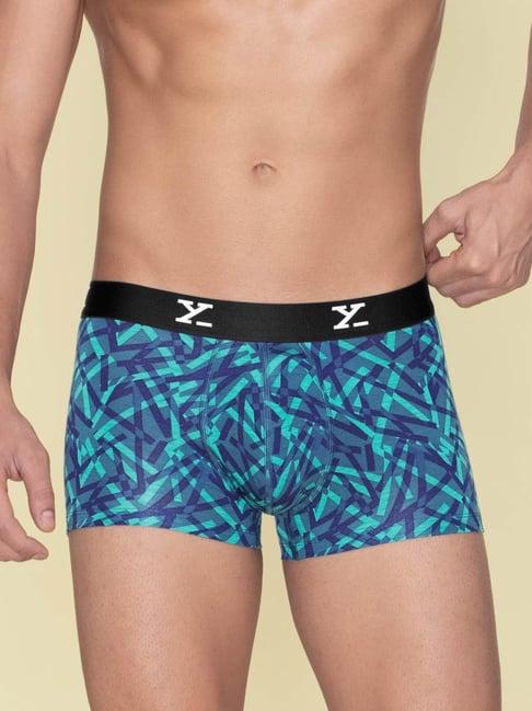 xyxx aqua strokes slim fit printed trunks