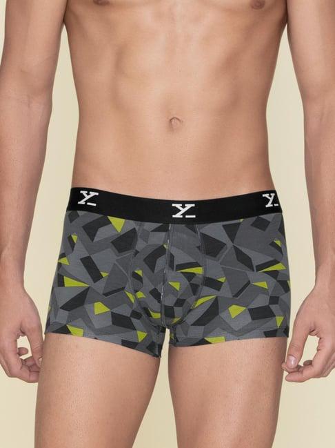 xyxx prism grey slim fit printed trunks