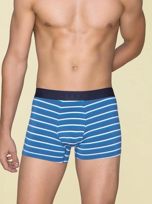 xyxx pacific blue slim fit striped trunks