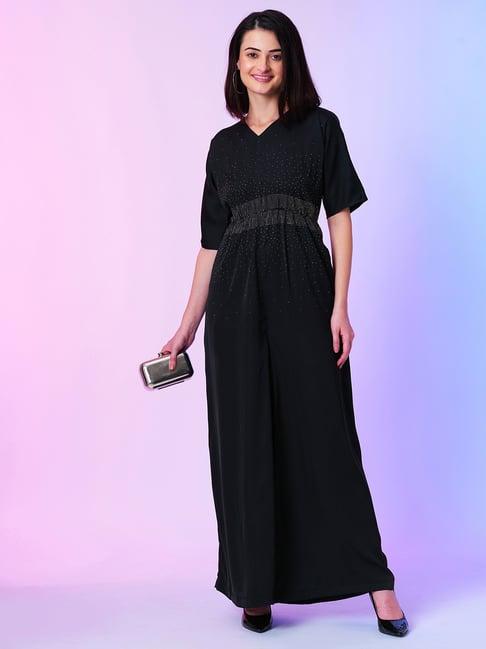 globus black maxi jumpsuit