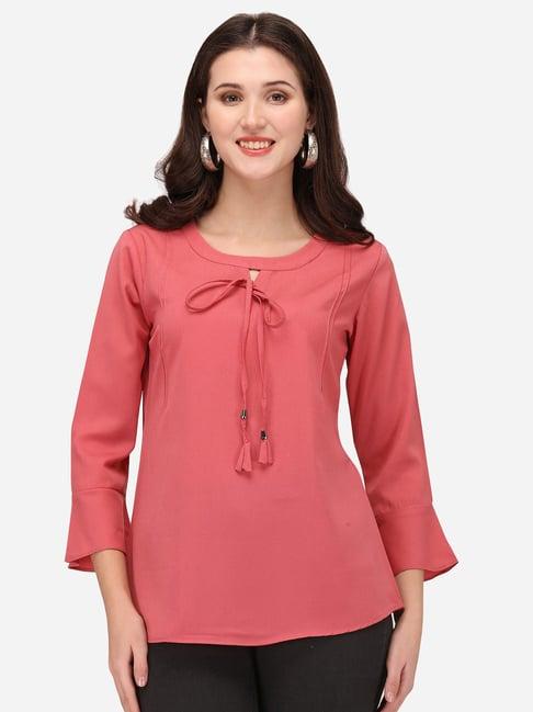 prettify pink regular fit top