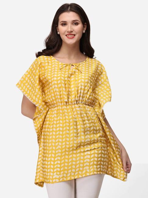 prettify yellow printed top