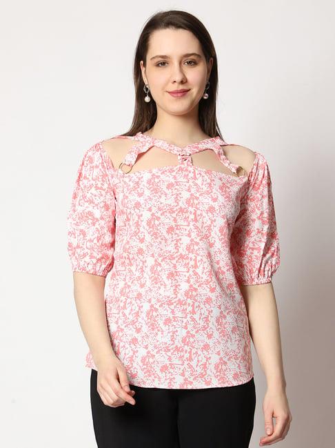 prettify pink printed top