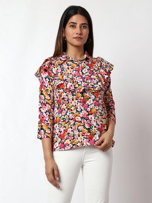 prettify multicolor floral print top