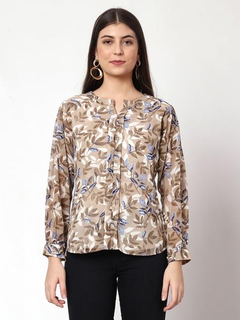 prettify brown printed top