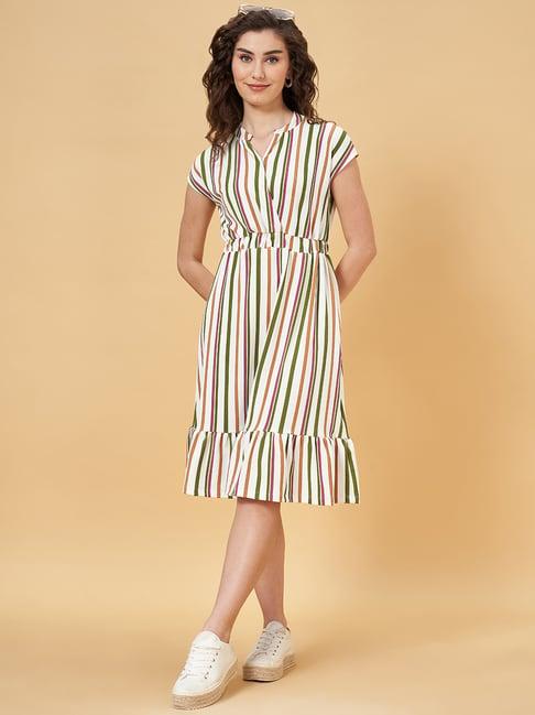 yu by pantaloons white printed a-line dress