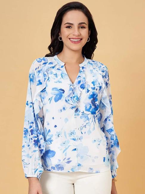 honey by pantaloons blue printed top