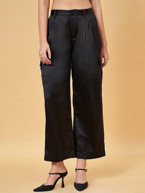 honey by pantaloons black flared pants