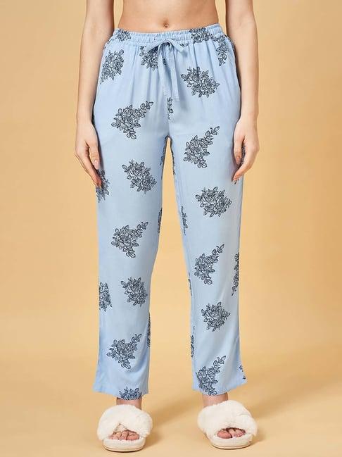 dreamz by pantaloons blue floral print pyjamas