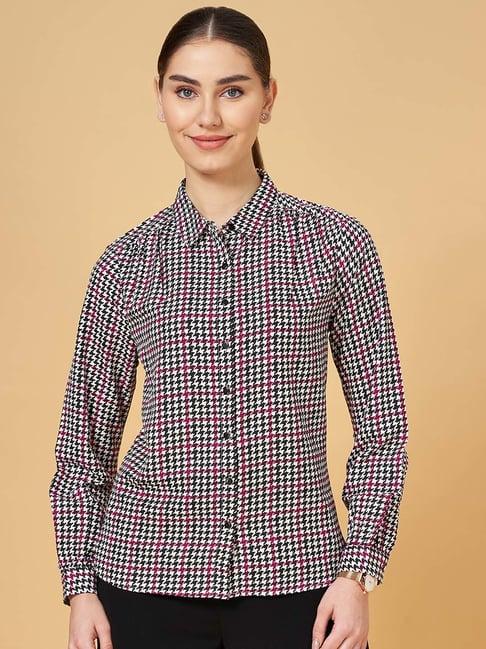 annabelle by pantaloons white printed shirt