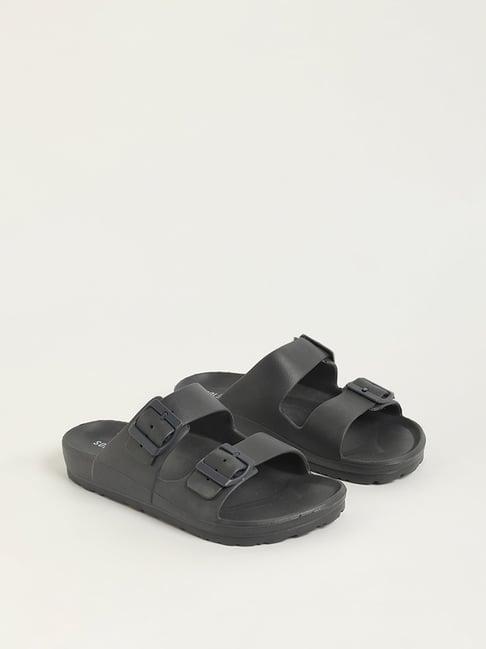 soleplay by westside charcoal double band flip-flop