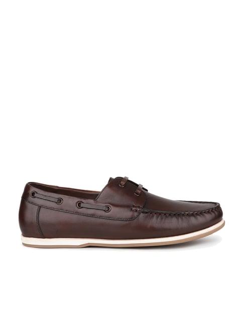 atesber by inc.5 men's brown boat shoes