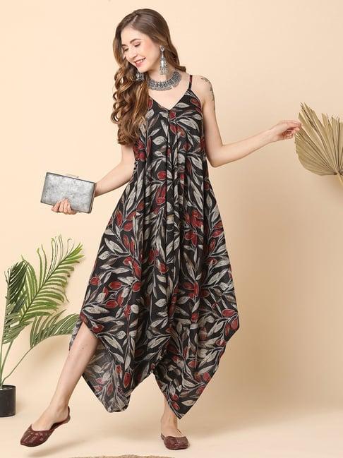 globus black printed jumpsuit