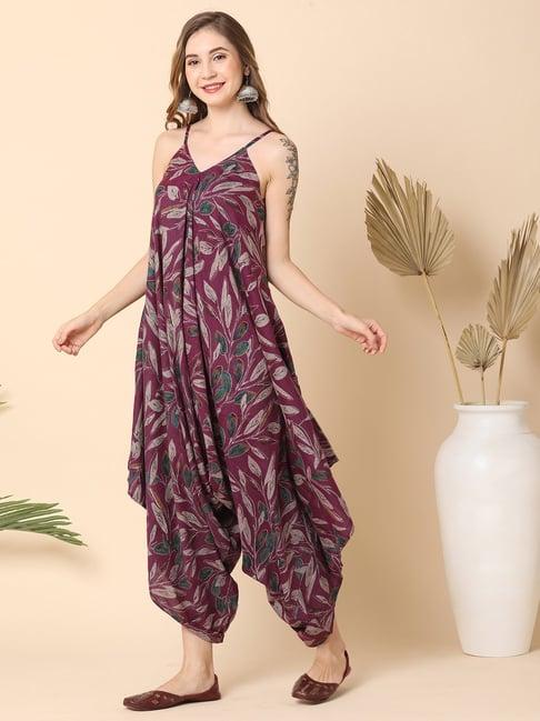 globus purple printed jumpsuit