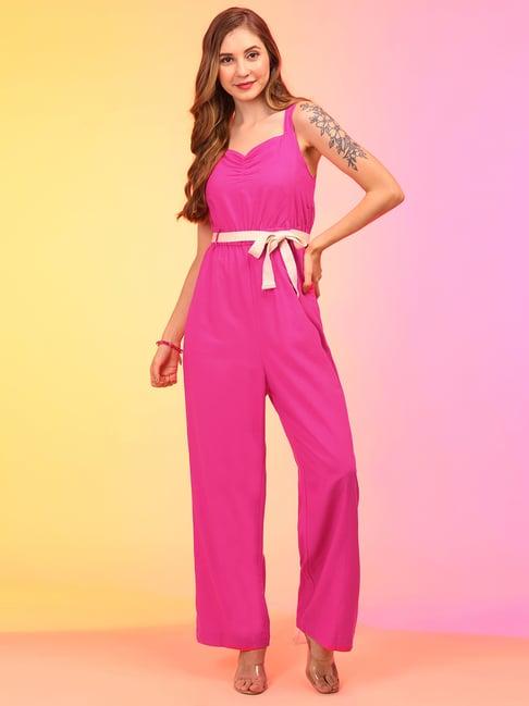 globus pink maxi jumpsuit