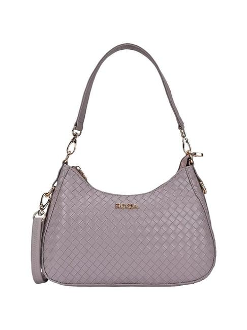 rocia purple solid shoulder handbag