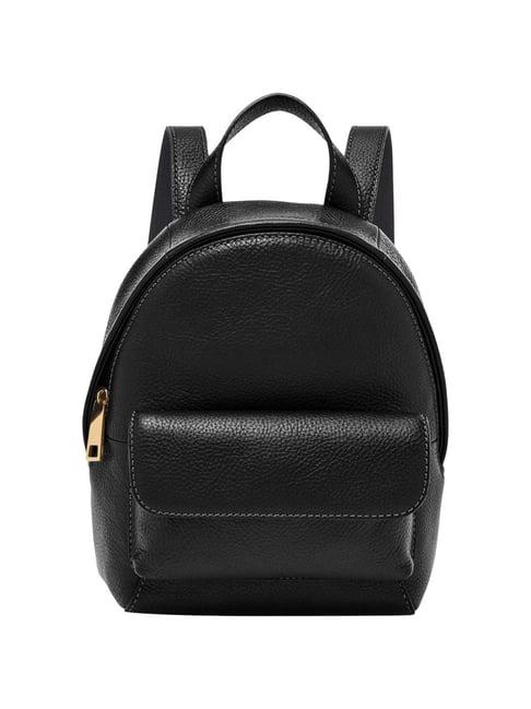 fossil black solid backpack