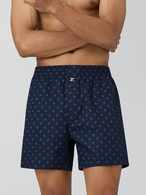 xyxx infinity blue cotton relaxed fit printed boxers