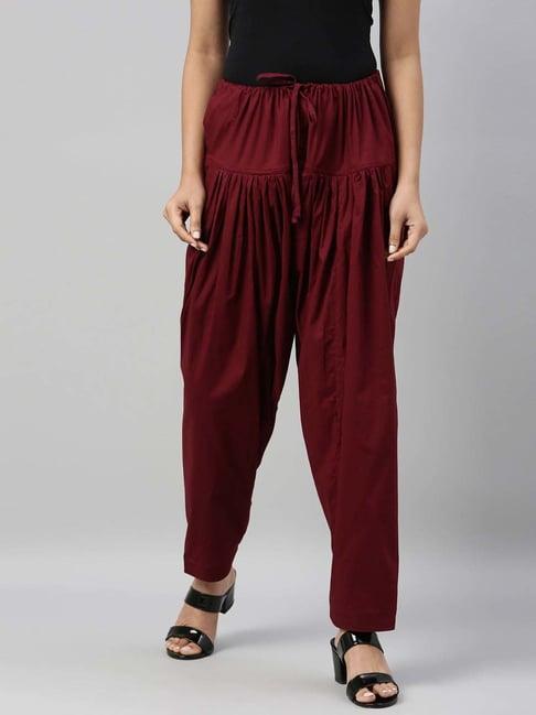 go colors! maroon cotton salwar