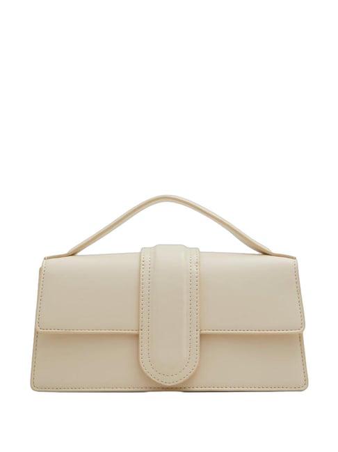 call it spring beige solid handbag