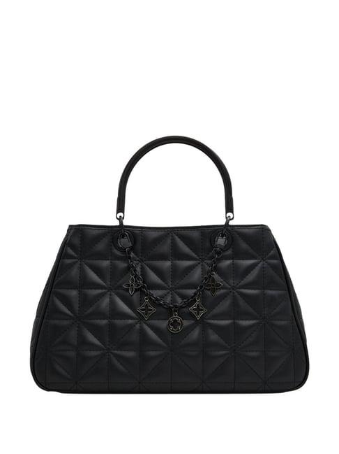 call it spring black quilted handbag