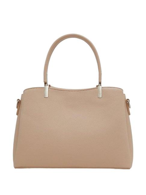 call it spring beige solid handbag