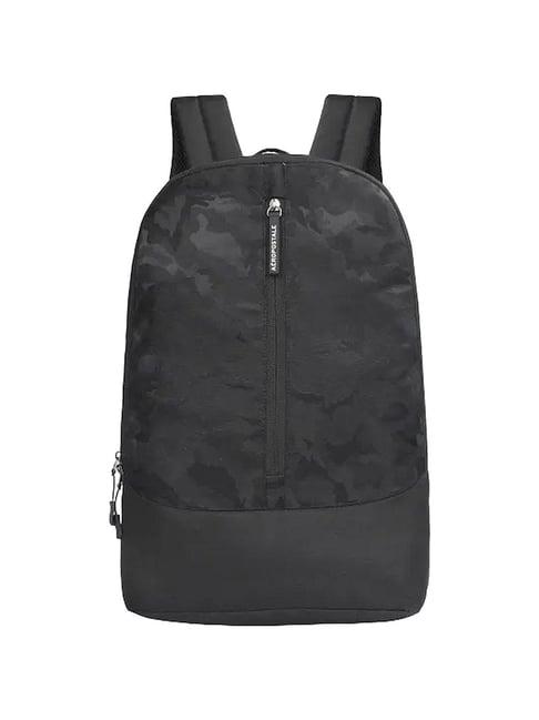 aeropostale fallon black solid laptop backpack